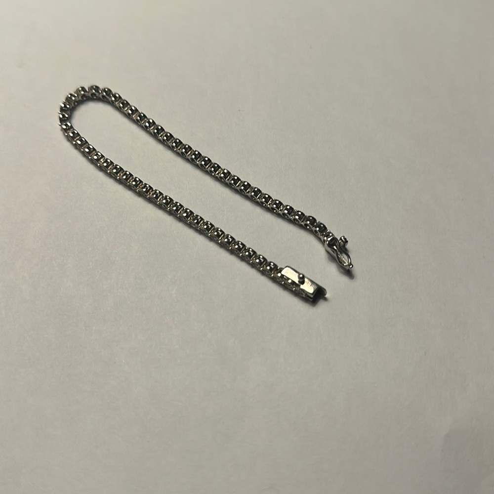 Sterling Silver & Crystal Tennis Bracelet